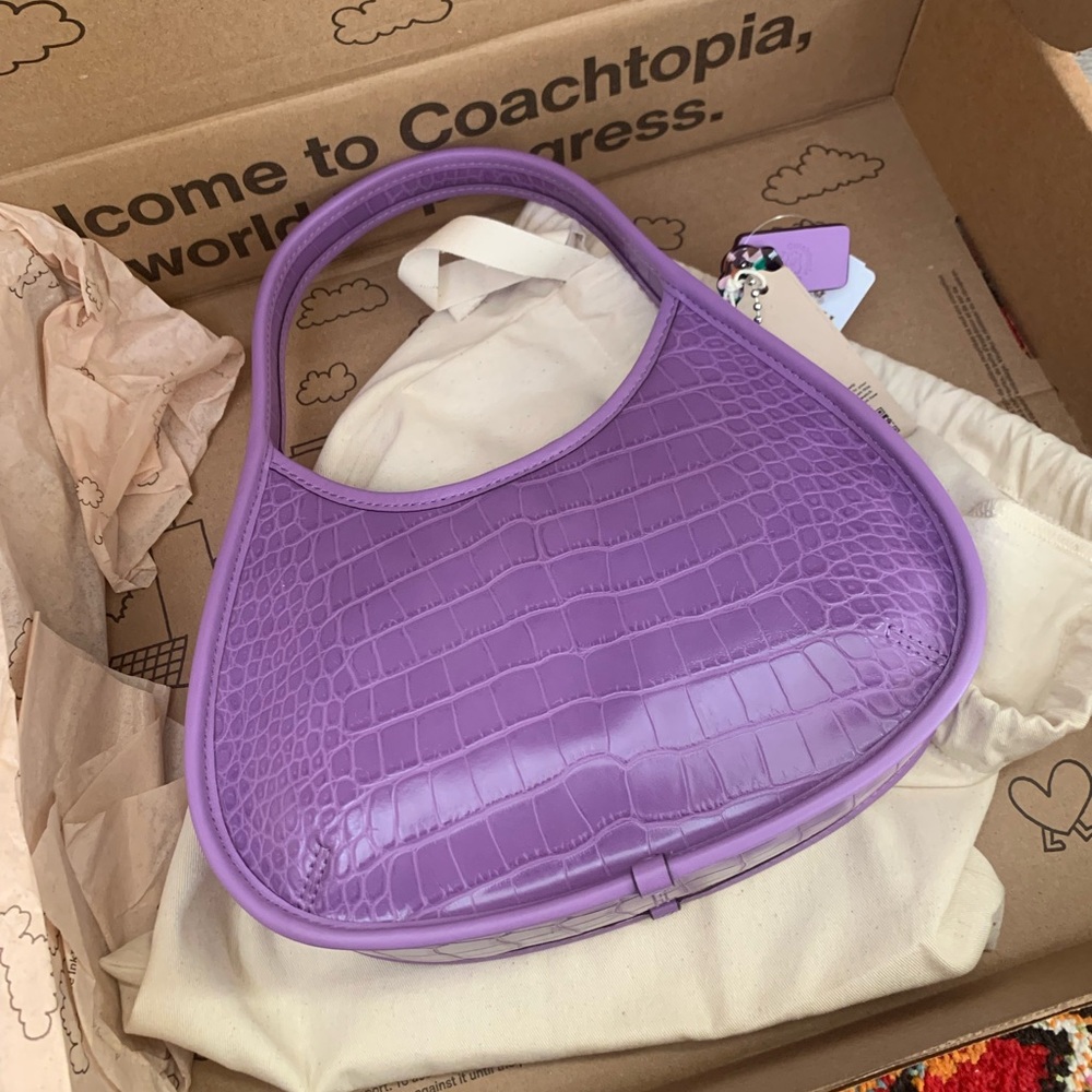 Coach Elegant Purple Shoulder Bag - Picture 13 of 13